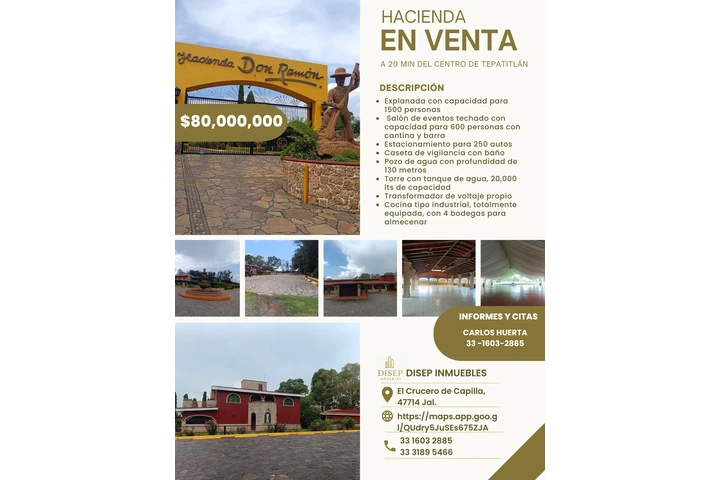 $80000000 : Hacienda tepatitlan  en venta image 1