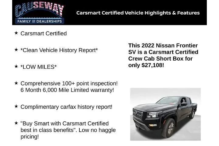 $27108 : Nissan Frontier 2022 4x4 S 4 image 2