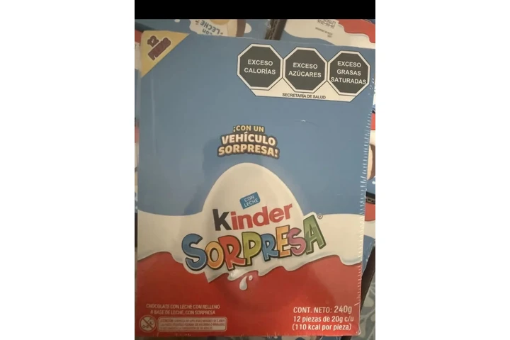 $22 : Huevo kinder 12 pz Mexicano image 1