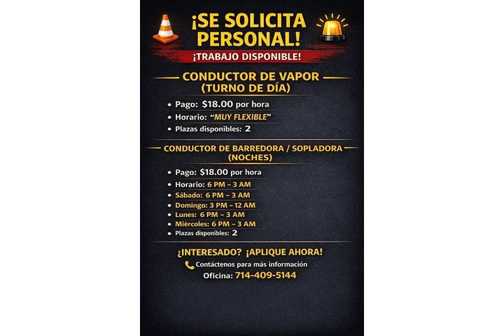 Vacantes disponibles! 40hrs+ image 1