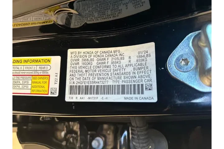 $27982 : Honda Civic 2024 Si 4dr Seda image 10