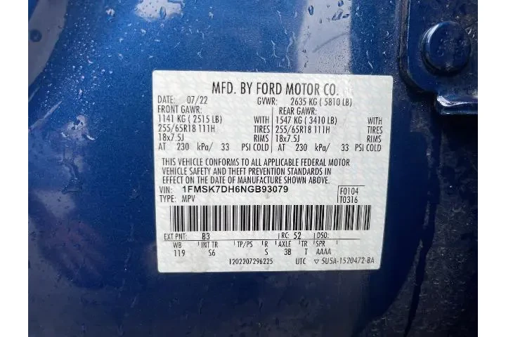 $24299 : Ford Explorer 2022 XLT 4dr S image 5