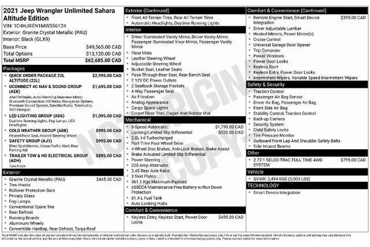 $32969 : Jeep Wrangler Unlimited 2021 image 1