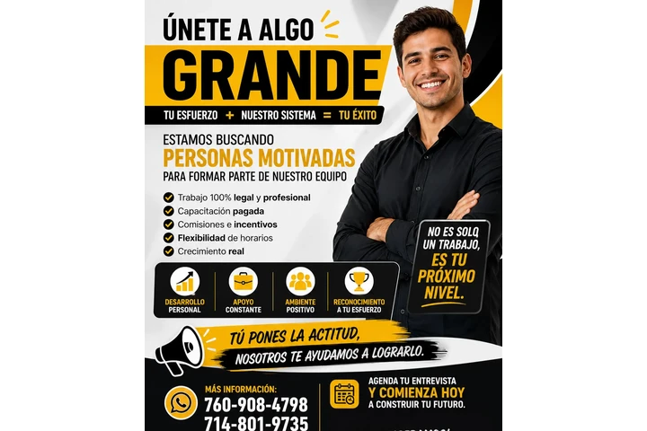 BUSCAMOS PERSONAS CON AMBICIÓN image 1