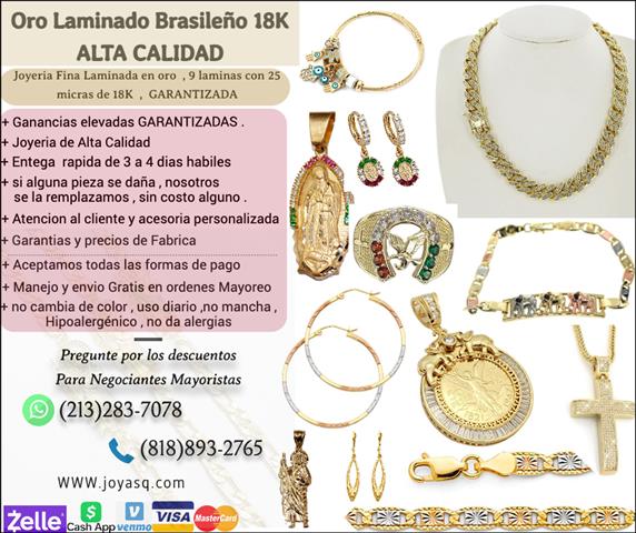 $2 : Oro Lamin ado Brasileño 18K image 3