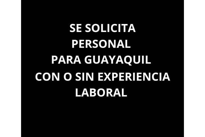 Vacante disponible Gye.... image 1