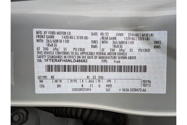 $31783 : Ford Ranger 2022 4x4 Lariat image 9