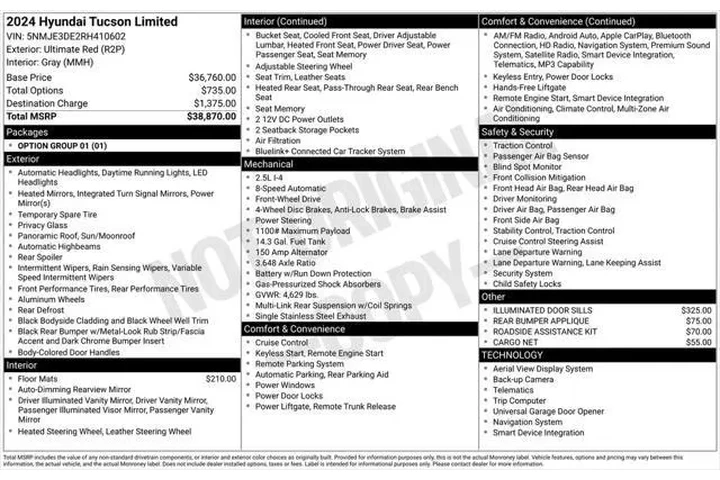 $31000 : Hyundai TUCSON 2024 Limited image 2