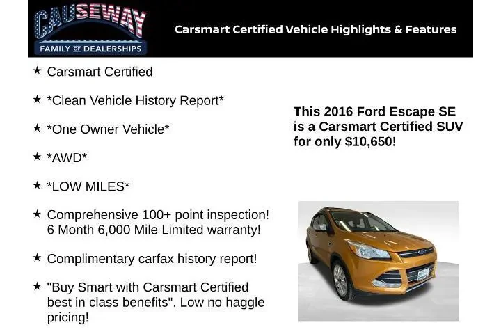 $10650 : Ford Escape 2016 AWD SE 4dr image 2