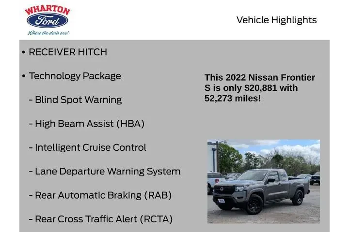 $20881 : Nissan Frontier 2022 4x2 S 4 image 6