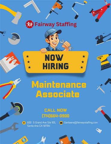 Now Hiring Maintenance image 1