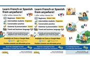 Learn French or Spanish online en Des Moines