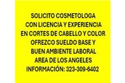 SOLICITO COSMETOLOGA en Los Angeles