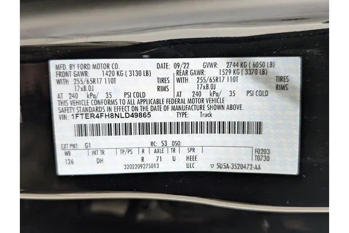 $30458 : Ford Ranger 2022 4x4 Lariat image 9