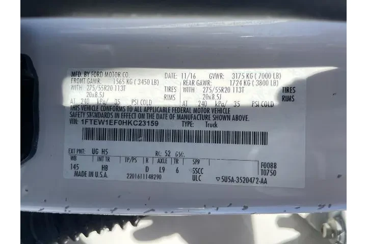 $22981 : Ford F-150 2017 4x4 Lariat 4 image 5