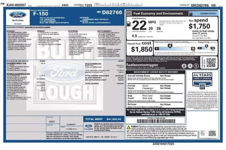 $30000 : Ford F-150 2021 4x2 XL 4dr S image 3