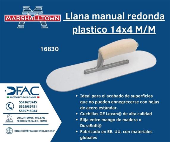 $122334 : Llana Manual redonda plastica image 1