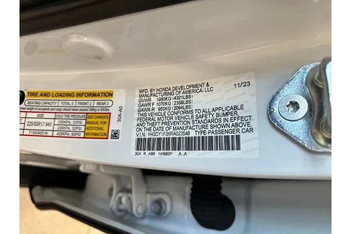 $25684 : Honda Accord 2024 EX 4dr Sed image 10