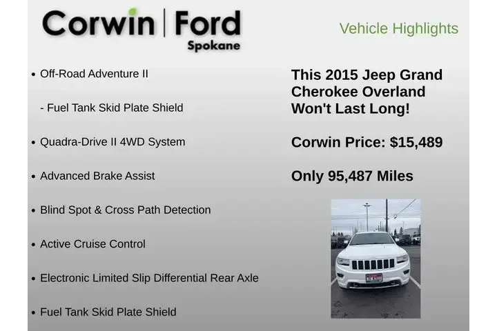 $15489 : Jeep Grand Cherokee 2015 4x4 image 10