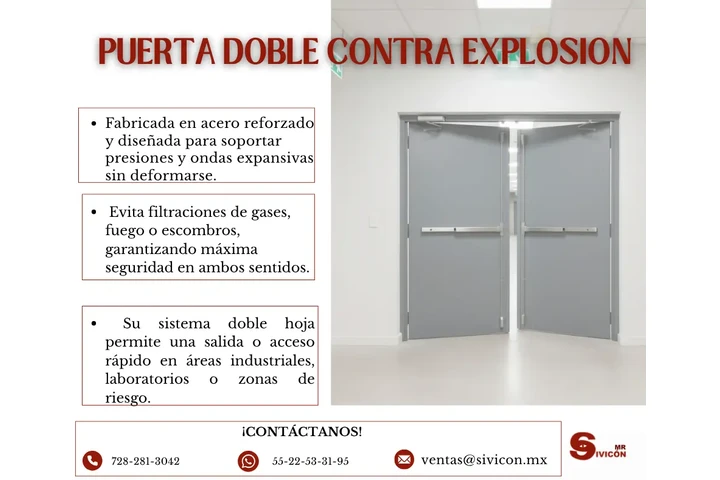 Puerta doble contra explosión image 1