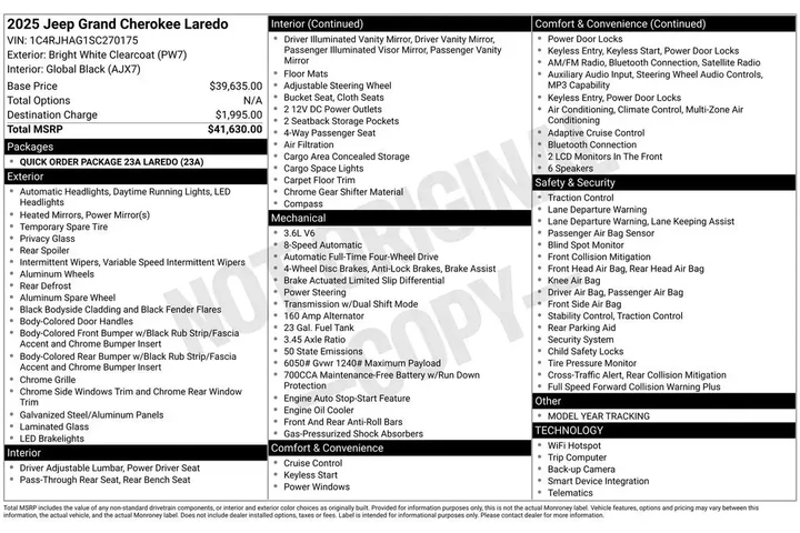 $33995 : Jeep Grand Cherokee 2025 4x4 image 3