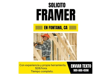 SOLICITO FRAMER en San Bernardino