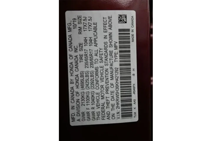 $18680 : Honda CR-V 2019 LX 4dr SUV image 4