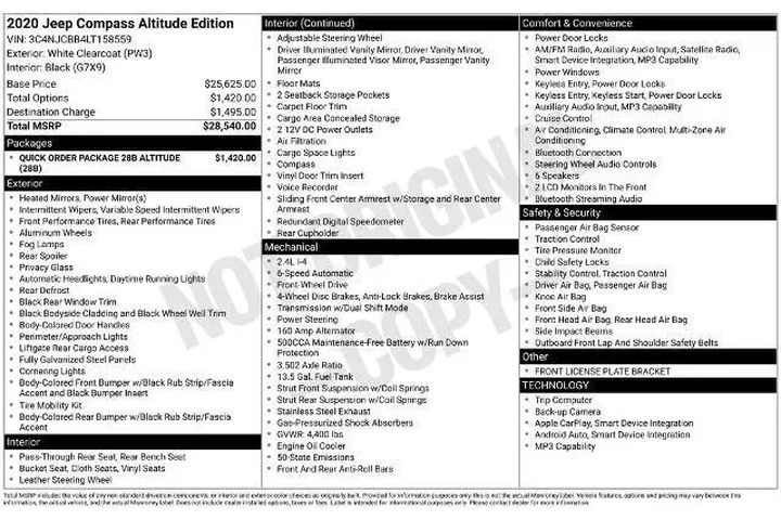 $18812 : Jeep Compass 2020 Latitude 4 image 3