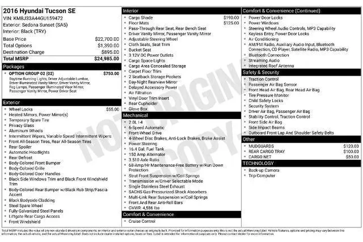 $9200 : Hyundai TUCSON 2016 SE 4dr S image 2