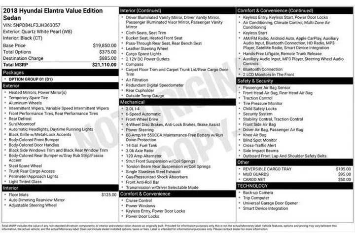 $12000 : Hyundai ELANTRA 2018 Value E image 5