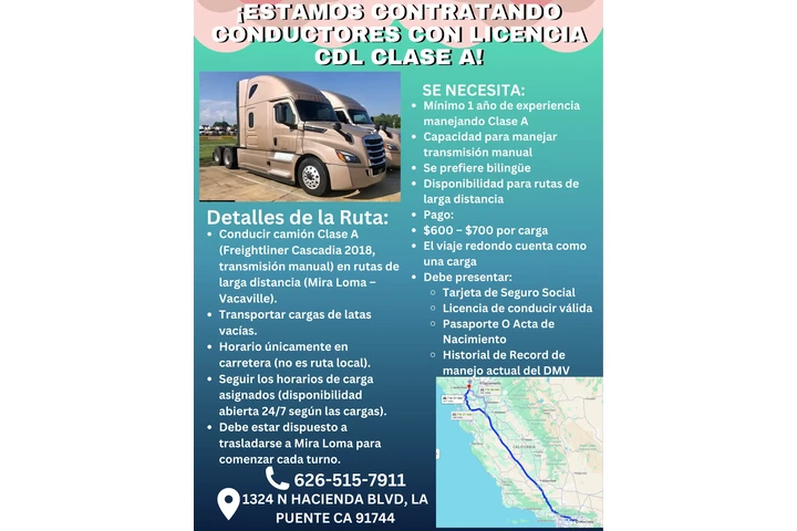 MANEJADOR DE CAMINOETA CLASE A image 1