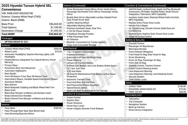 $32997 : Hyundai TUCSON Hybrid 2025 A image 6
