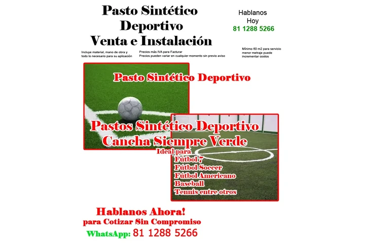 Pasto Sintetico Deportivo image 1