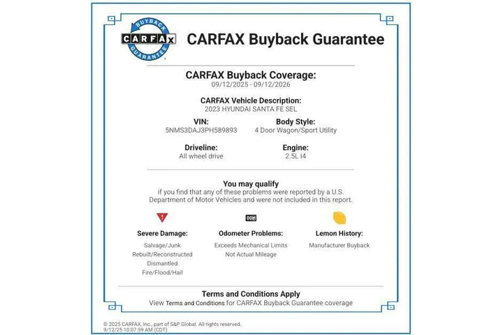 $20977 : Hyundai SANTA FE 2023 AWD SE image 2