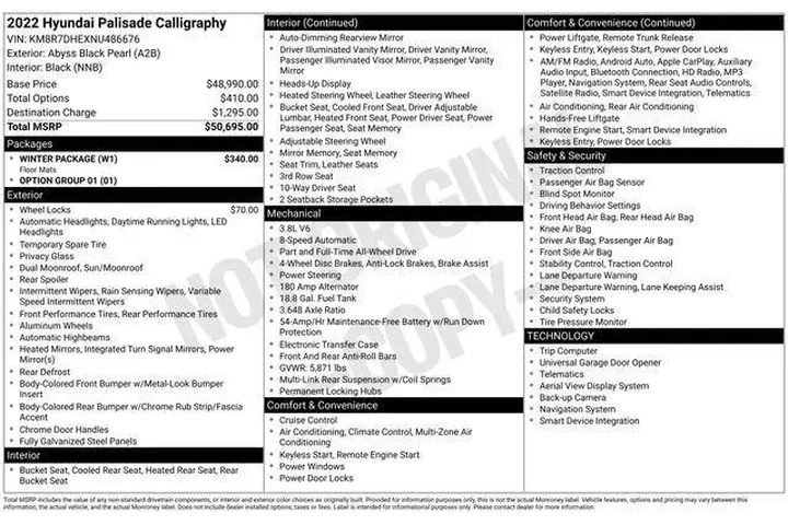 $28490 : Hyundai PALISADE 2022 AWD Ca image 4