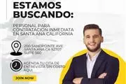 CONTRATAMOS INMEDIATAMENTE en Orange County