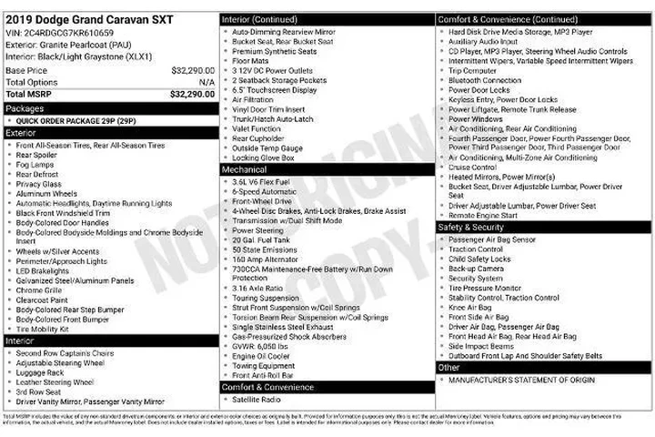 $13000 : Dodge Grand Caravan 2019 SXT image 3