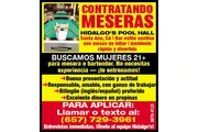 MESERAS Y BARTENDERS en Orange County