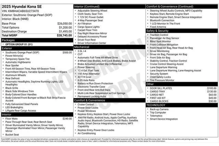 $24495 : Hyundai KONA 2025 AWD SE 4dr image 3