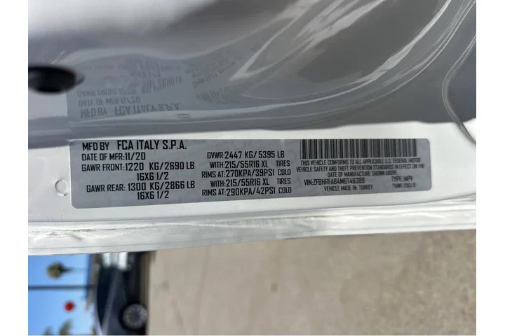 $21997 : 2021 ProMaster City Cargo Van image 1