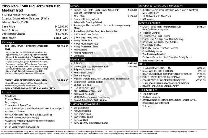 $26300 : Ram 1500 2022 4x2 Big Horn 4 image 3