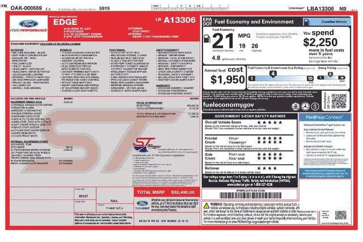 $23500 : Ford Edge 2020 AWD ST 4dr Cr image 2