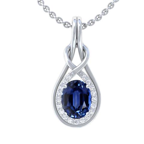 $3251 : Buy 1.18 cttw Sapphire Pendant image 2