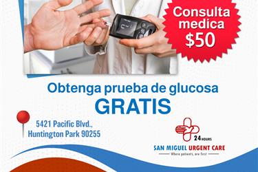 ¡Examen de glucosa GRATIS! en Los Angeles