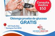 ¡Examen de glucosa GRATIS!