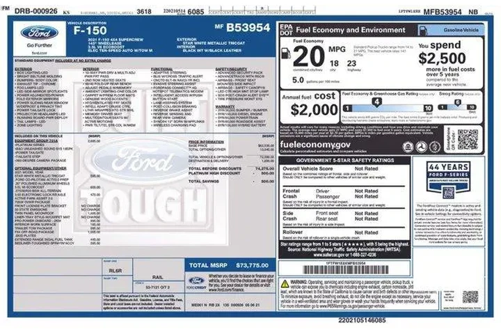 $37505 : Ford F-150 2021 4x4 Limited image 2