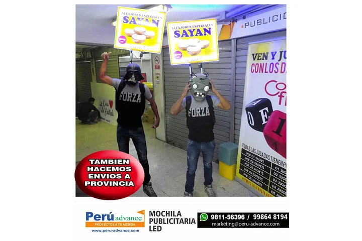 Mochilas y pancartas led image 8