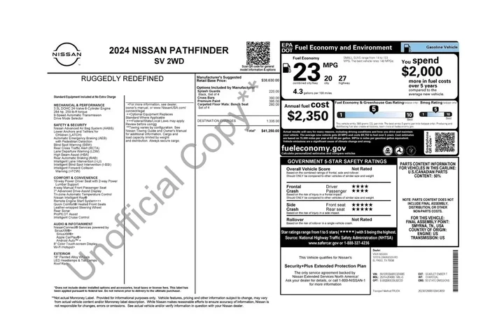 $26154 : Nissan Pathfinder 2024 SV 4d image 9