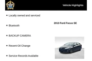$7425 : Ford Focus 2013 SE 4dr Sedan thumbnail
