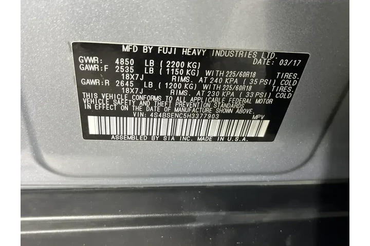 $12498 : Subaru Outback 2017 AWD 3.6R image 9